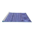 thumbnail image 2 of Ahgly Company Machine Washable Indoor Rectangle Abstract Blue Modern Area Rugs, 2' x 4', 2 of 4