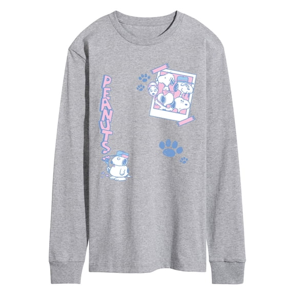 Peanuts - Snoopy Family Photo - Men's Long Sleeve Graphic T-Shirt
