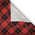 thumbnail image 6 of Ambesonne Plaid Valance & Curtain, Lumberjack Checkered Squares, 55"x24", Black Red, 6 of 7