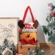 thumbnail image 4 of Bolsa de regalo navideña con asa | Bolsa de poliéster roja | Diseño de muñeco de nieve, Papá Noel y ciervo | Bolsa resistente y antiarrugas para dulces y regalos, ideal para fiestas, decoraciones y, 4 of 6