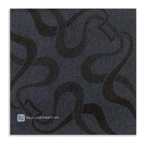 Luxenap Square Vintage Black Paper Napkin - Air Laid - 15 3/4" x 15 3/4" - 600 count box