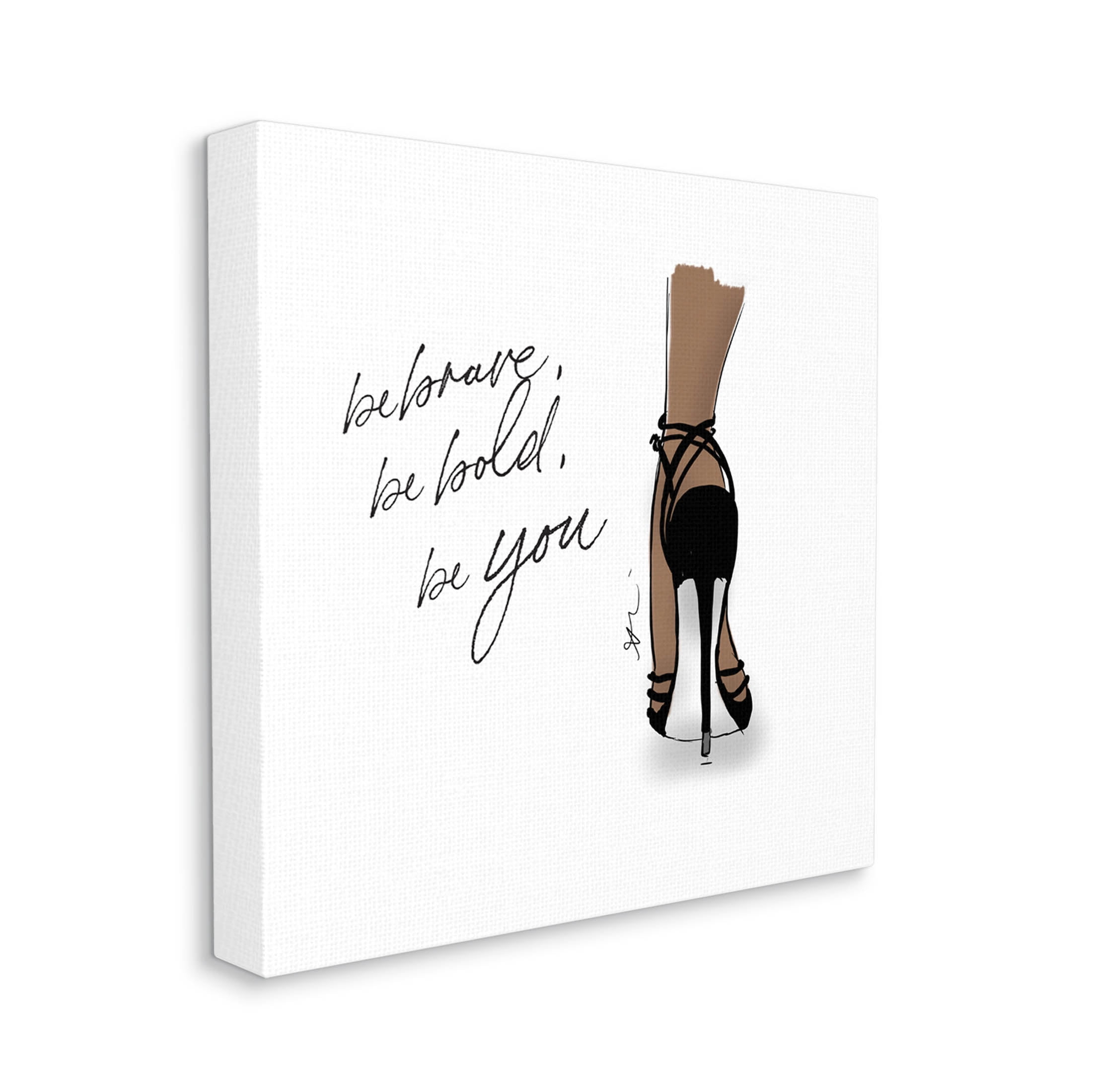 Stupell Industries Be Brave Bold You Fashion Graphic Art Gallery Wrapped Canvas Print Wall Art, Design by Alison Petrie