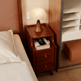 thumbnail image 5 of Muwuele Small Nightstand, Solid Wood Nightstand with Drawers, Modern Walnut Bedside Table for Bedroom, 5 of 5