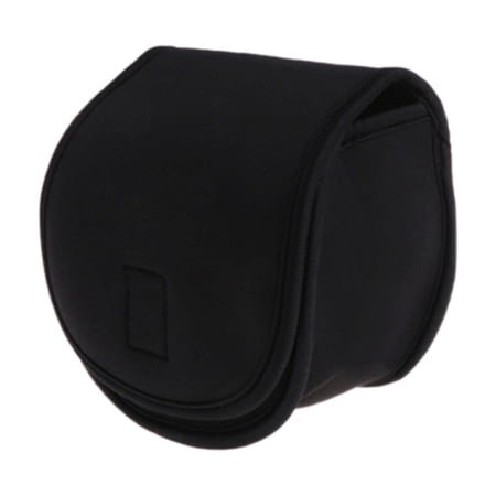 Fly Fishing Reel Case Cover Lightweight Protective Storage Pouch for Fly Fishing Reel Dust Prevention Shockproof Pouch for Fishing Gear Accessories - Black (S/M/L)