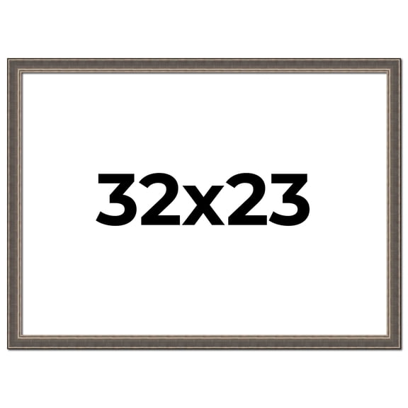 32x23 Frame Silver Real Wood Picture Frame Width 1.25 Inches | Interior Frame Depth 0.5 Inches |