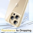 thumbnail image 4 of JETech Case for iPhone 13 Pro Max 6.7-Inch, Shockproof Phone Bumper Cover, Solid Color Matte TPU Frame, Anti-Scratch Clear Back (Gold), 4 of 6