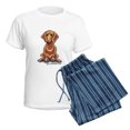 thumbnail image 5 of CafePress - Smooth Red Dachshund Women's Light Pajamas - Women's Short Sleeve Print T-Shirt and Pants Light Cotton Pajama Set, 5 of 7