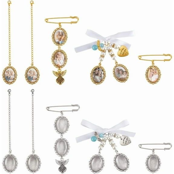 10 pcs Memorial Photo Charm 8 Styels Graduation Cap Photo Charm Graduation Brooch & Tassel Memorial Charm Mortarboard Decoration for Wedding Bachelor Party Ceremony Charms