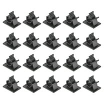 Adjustable Cable Clips, 20 Pack 8-10mm Self-Adhesive Cable Clamp Wire Clamps, Black