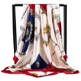 thumbnail image 1 of Pañuelos de seda cuadrados de lujo, chales populares de moda de Europa y América, protector solar de 90x90cm, pañuelo para las cuatro estaciones qiuyongming unisex, 1 of 2