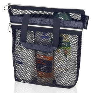 MISSLO 5 Pockets Mesh Shower Caddy Organizer with Rotating Hanger Roll Up  Hanging Bathroom Storage Bag for Camper, RV, Gym, Cruise, Dorm Shower,  Small 