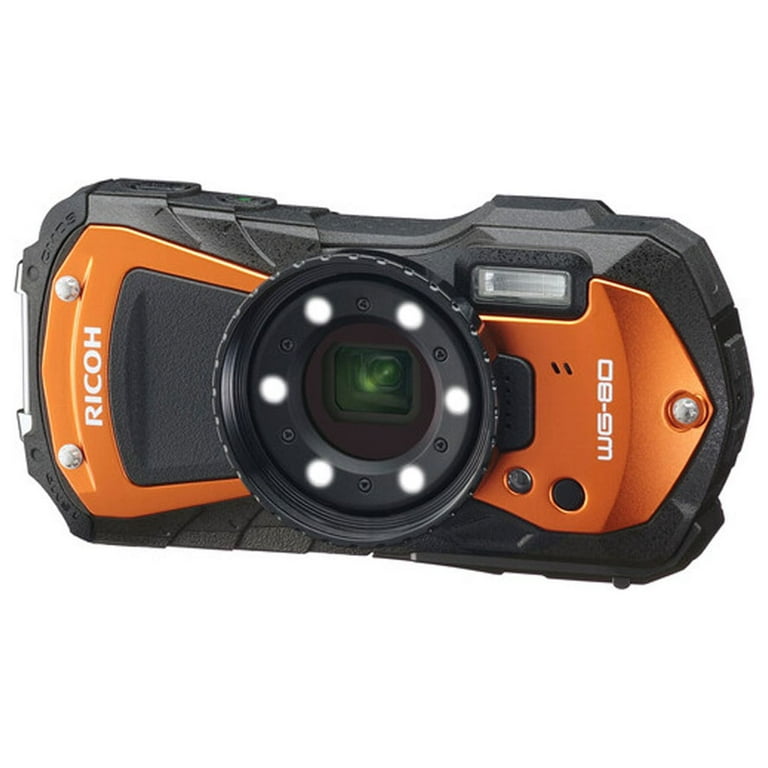 Ricoh WG-80 Waterproof Digital Camera, 2.7