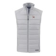 thumbnail image 2 of Men's Cutter & Buck Gray Clemson Tigers Evoke Hybrid Eco Softshell Recycled Full-Zip Vest, 2 of 3