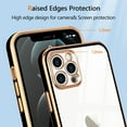 thumbnail image 5 of Case Compatible with iPhone 12 Pro Max Case Crystal Clear Transparent Design Back Bumper Shockproof Slim Fit Soft TPU Silicone Protective Phone Case Cover for iPhone 12 Pro Max, Black, 5 of 14