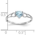 thumbnail image 2 of 14k White Gold Aquamarine Birthstone Ring - Ring Size 6.0, 2 of 5