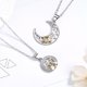 thumbnail image 5 of Collar para mujer, joyería para mujer, joyería para mujer, 2 piezas, regalo de San Valentín, collar doble, colgante de joyería de cristal, el collar, 5 of 5