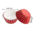 thumbnail image 4 of Billuyoard 100 Uds. De papel de aluminio para cupcakes, papel para hornear, taza de tulipán negro, Color puro, para hornear, Muffin, molde para Herramientas y accesorios para hornear rojo, 4 of 6