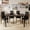 Glass Black-4 Seater, variant on 5-Piece Dining Table Set For 4, Glass Kitchen Table With 4 Upholstered Chairs, Space-Saving Dinette Set for Dining Room, Black