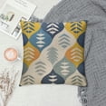 thumbnail image 2 of Chilfamy Outdoor Waterproof Throw Pillow Covers Decorative Couch Farmhouse Spring Summer Gray Blue Gold Yellow Indigo Beige Modern Geometric Square Neutral Grey  White, 2 of 5