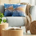 thumbnail image 5 of Ambesonne Blue Throw Pillow Cover 2 Pack, Sky Reflections Sunset, 24", Orange Blue, 5 of 5