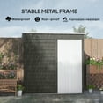 thumbnail image 5 of Outsunny 6' x 4' Garden Storage Shed, Outdoor Metal Tool Shed with Lockable Door and Gloves for Backyard Garden Patio Lawn, Light Gray, 5 of 10