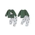 thumbnail image 2 of Baby Toddler Boys Pants Clothing Set, 3 6 12 18 24 Months 2T 3T Tractor Print Long Sleeve Sweatshirt with Elastic Waist Sweatpants Infant Outfits, 2 of 9