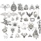 thumbnail image 1 of 50 piezas de dijes de Halloween, colección de Halloween de plata antigua, suministros para manualidades, colgantes para manualidades, accesorios para hacer joyas, collares y pulseras, 1 of 5