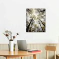 thumbnail image 2 of JEUXUS Forest Wall Art Large Grey Tree Pictures Black and White Gray Canvas Prints Hand Painted Oil Paintings Gold Leaf Framed Nature Artwork Vertical Home Decor for Living Room 16x20 inch, 2 of 4