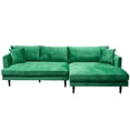 thumbnail image 3 of Denise Modern Living Room Green Velvet Corner Right-Facing Sectional Sofa, 3 of 3