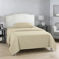 thumbnail image 4 of Weloille Brushed Microfiber Bedding Set 3 Pieces, Solid Color Soft Pillowcase Fitted Sheet Flat Sheet, Wrinkle Resistant Breathable Bed Linens, Comfortable Bedding for Home Bedroom Hotel Use, 4 of 6