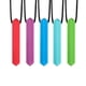 thumbnail image 2 of Collar masticable sensorial de silicona de grado alimenticio de 5 piezas para ejercicios orales de autismo, TDAH y SPD, 2 of 11