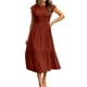 thumbnail image 2 of Maxi vestido bohemio de manga corta para mujer, vestidos largos para el sol en la playa Fridja  qw2188, 2 of 7