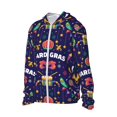 thumbnail image 2 of Xecao Happy Mardi Gras for Sun Shirt-A lightweight, hoodie-style long-sleeve UV protection garment designed for other outdoor activities., 2 of 9