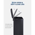 thumbnail image 6 of TEQIN Stainless Steel Trash Can with Lid, Large Garbage Can, Rustproof Step-on Kitchen Metal Trash Bin with Inner Bucket for Kitchen Office, 6 of 7