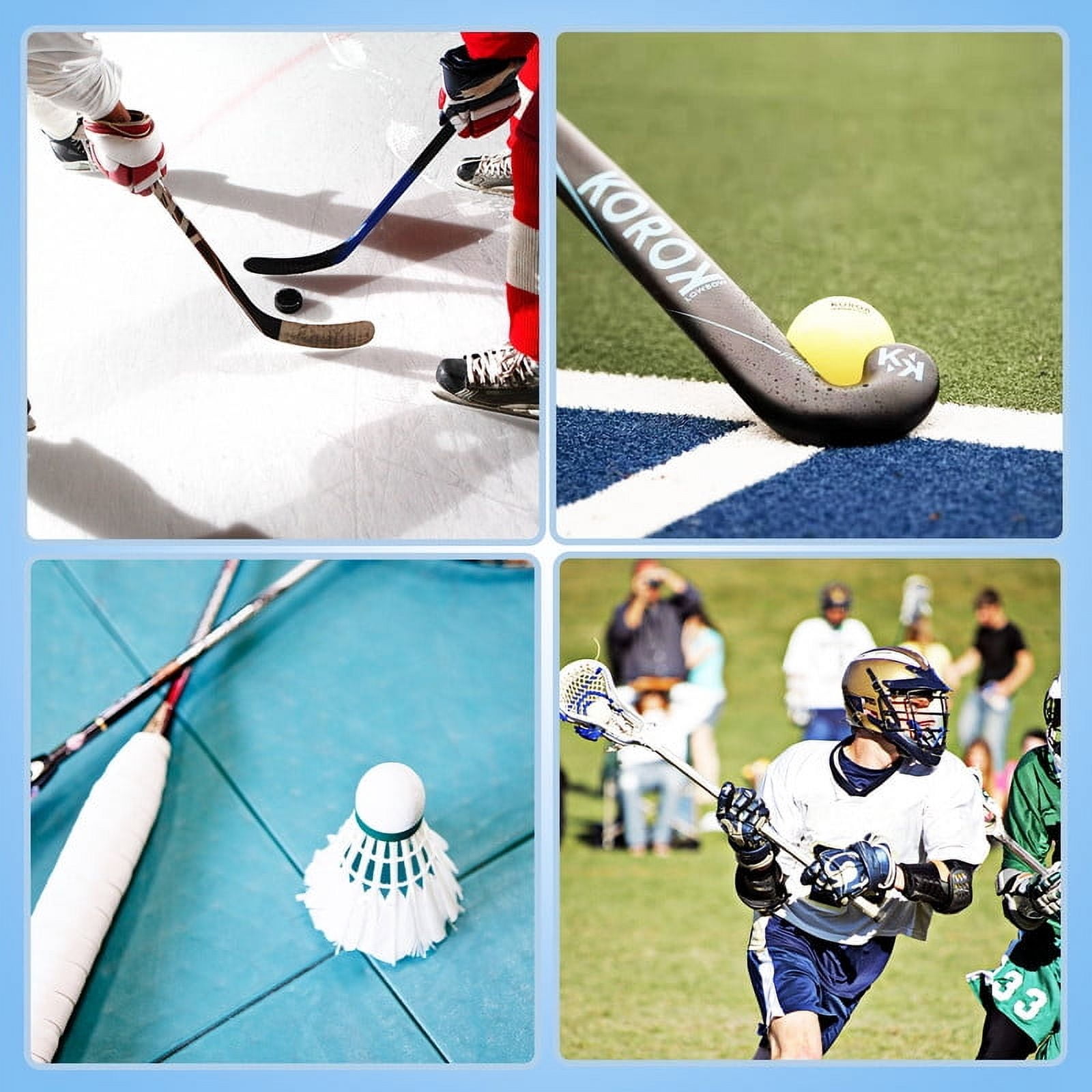 Fukushima Multipurpose Lacrosse Tape Set - 1 Inch and 1/2 Inch, Non Pre-Cut, 30ft Adhesive Tape for Lacrosse Sticks, Shin Pads, Golf Baseball Bats - Ideal Sports Gear and Gift Equipment(White, 12pcs)