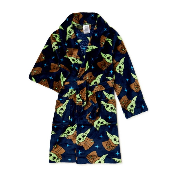 Star Wars The Mandalorian Boys Baby Yoda Luxe Plush Pajama Robe, Sizes