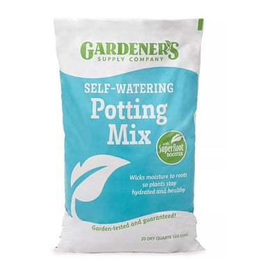 Gardener's Supply Company Super-Root Booster Self-Watering Potting Mix Soil, 20 qt