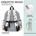 thumbnail image 5 of Realistic Cat White Pattern Backpack for School, Cute School Bag with Adjustable Shoulder Straps and Padded Back, 13.4"x11"x4.7", 5 of 5