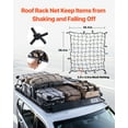 thumbnail image 2 of VEVOR Roof Rack Basket, 64 x 50 x 4.1 in, Universal Rooftop Cargo Carrier with Two 35.4 x 39.4 in Cargo Net,150 lbs Max Car Top Luggage Holder, 4.1 in Fence, Anti-Rust Alloy Steel, for SUV Truck Car, 2 of 9
