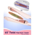 thumbnail image 2 of TEMOGU-Pro Fer à Lisser et à Friser 2 en 1, Fer à Cheveux à Double Tension avec Tapis Résistant à la Chaleur, Lisseur Rond Rose, Chauffage Rapide en 20S, Réglable 250-450°F pour Tous Types de Cheveux, 2 of 4