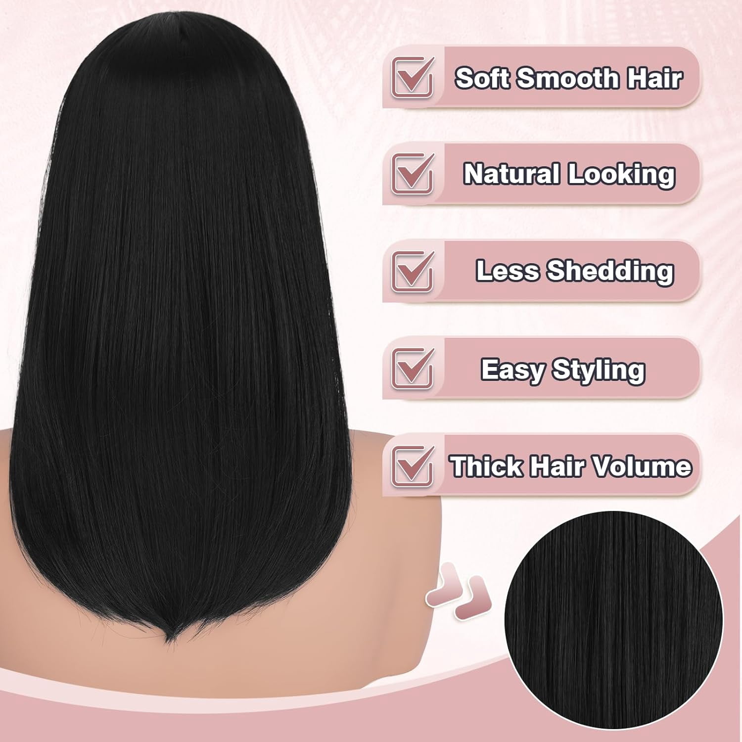 SUCS Blonde Bob Wigs with Bangs Shoulder Length Straight Natural Looking Synthetic Heat Resistant Medium Hair Wigs for Women Daily Party, 16 Inch Dirty Blonde