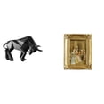 thumbnail image 1 of Escultura De Toro De Resina Moderna Y Marco De Fotos, Soporte Para Tarjetas, Figura Abstracta, Marco De Fotos Con Frente De Vidrio Para Entrada, Mesa, Escritorio, Estante, Oficina, Dormitorio,, 1 of 8