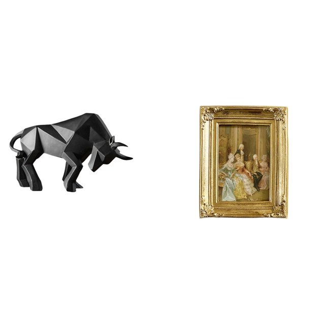 Escultura De Toro De Resina Moderna Y Marco De Fotos, Soporte Para Tarjetas, Figura Abstracta, Marco De Fotos Con Frente De Vidrio Para Entrada, Mesa, Escritorio, Estante, Oficina, Dormitorio,