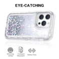 thumbnail image 6 of YUNOVA for iPhone 16/16 Pro/16 Pro Max/16 Plus Case Glitter Floating Liquid Shiny Quicksand Case for Women Girls Heavy Duty Shockproof Protective Case Hard PC Bumper Soft TPU Cover, 6 of 7