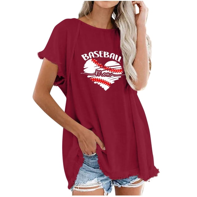 Blusa de manga corta con estampado de cuello redondo de algodón y cáñamo para mujer OAVQHLG3B Store lin121212