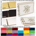 thumbnail image 6 of Darling Souvenir Personalized Engraved Laser Cut Wedding Guest Book Wooden Cover Sign-in Book Registry Guestbook Scrapbook-KV, 6 of 7
