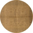 thumbnail image 1 of Ahgly Company Indoor Round Oriental Brown Industrial Area Rugs, 7' Round, 1 of 4