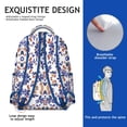 thumbnail image 4 of Boho Floral Print Students Backpack Durable and Adjustable School Bag with Artistic Sunflower and Daisy Pattern, Perfect for Student and Student, School and Travel, 4 of 6