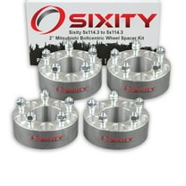Sixity Auto 4 pc 2" 5x114.3 Wheel Spacers compatible with Mitsubishi Eclipse Galant M12x1.5mm 1.25in Studs Lugs