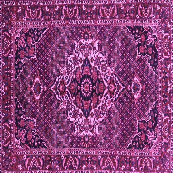 Ahgly Company Indoor Square Persian Purple Traditional Area Rugs, 8' Square